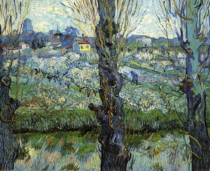 Vincent Van Gogh Orchard in Bloom with Poplars China oil painting art